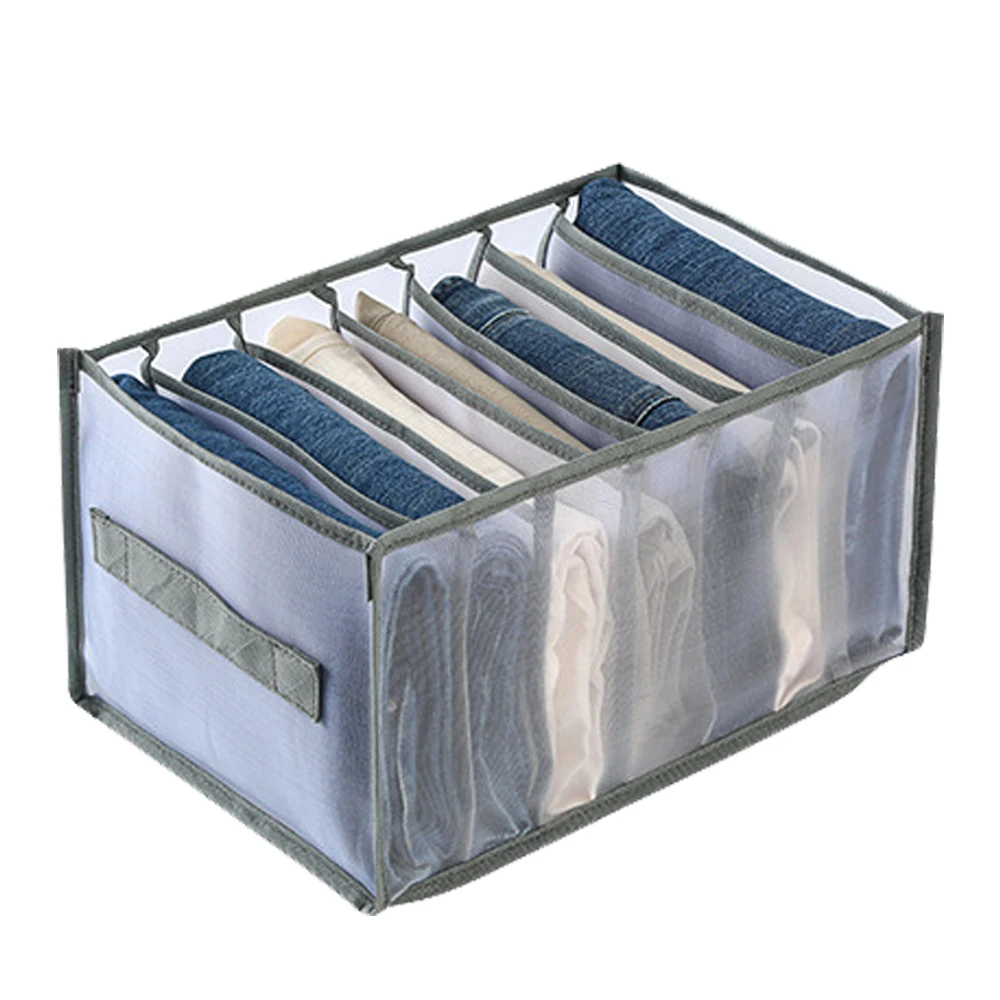 

7/9 Grids Clothes Organizer Closet Storage Organizer Drawer Dividers with Handle Wardrobe Organization Storage Box for Clothes