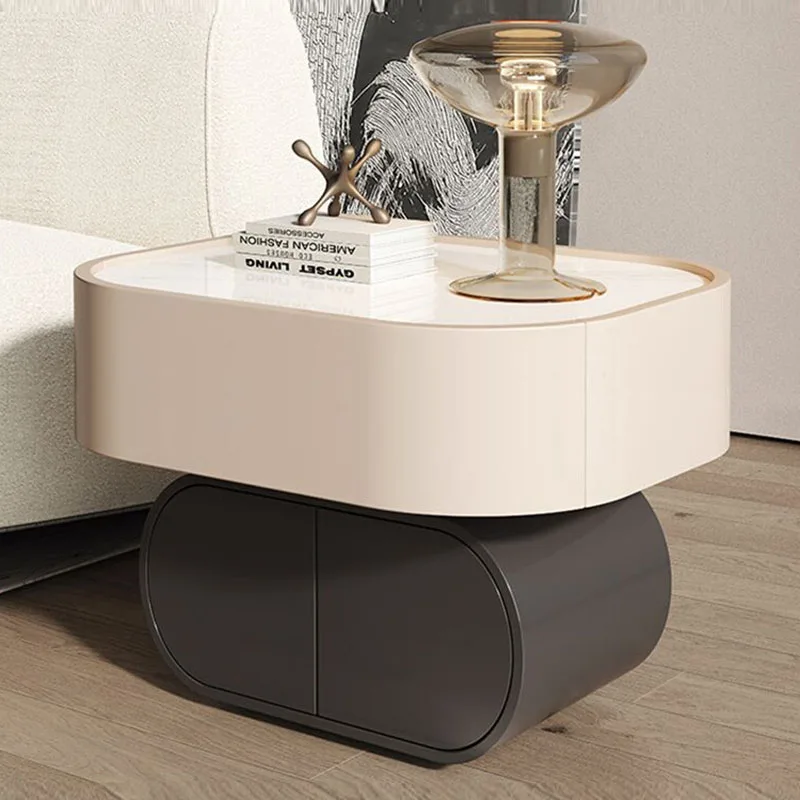

Indoor Luxury Bedside Table Kids Beige Aesthetic Space Saving Nightstands Bedroom Nordic Meuble De Chambre Home Furnitures