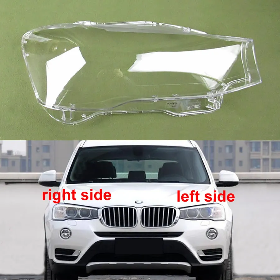

For BMW X3 F25 X4 F26 2014 2015 2016 2017 Headlight Cover Transparent Lampshdade Headlamp Shell Plexiglass Replace Original Lens
