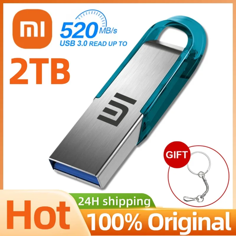Xiaomi USB-флеш-накопитель 2 ТБ OTG Металлический USB 3.1 Pen Drive 1 512 ГБ 256 128 Высокоскоростной