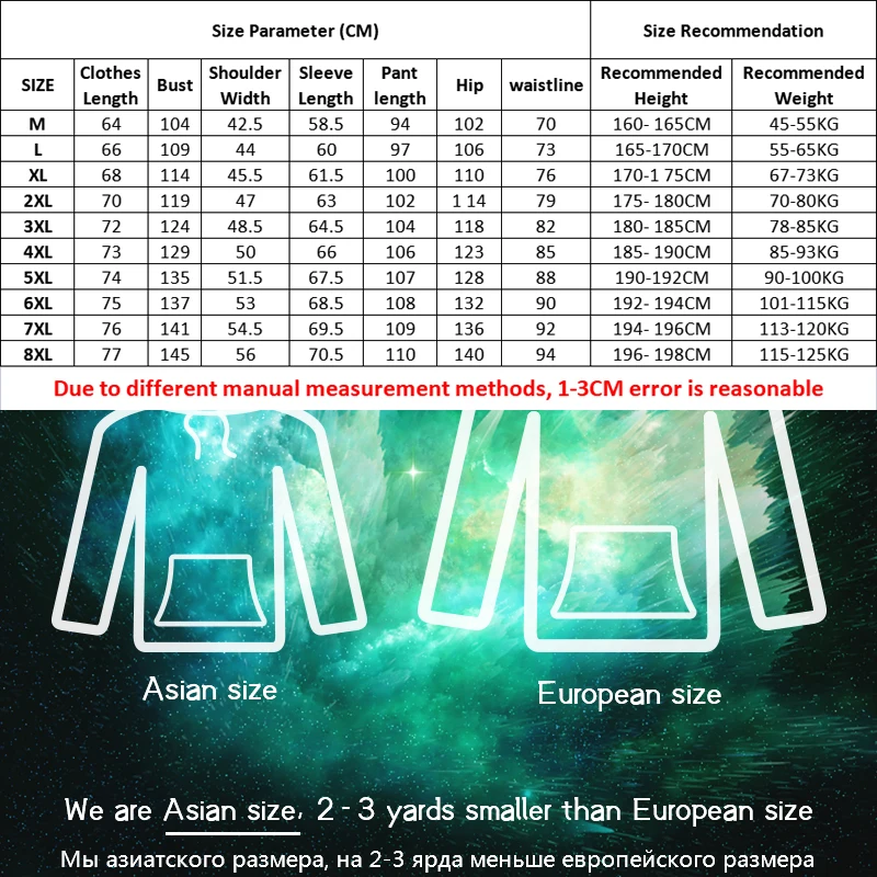 Male Tracksuit Jacket Men Set Large Size 6XL 7XL 8XL Fashion New  Autumn Winter Homme Suit Sweatshirt Sweatpants Men's Set