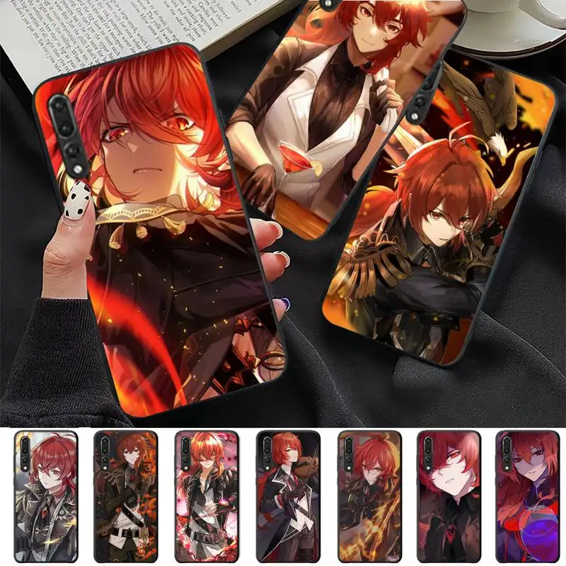 

Genshin Impact Diluc Phone Case for Huawei P30 40 20 10 8 9 lite pro plus Psmart2019