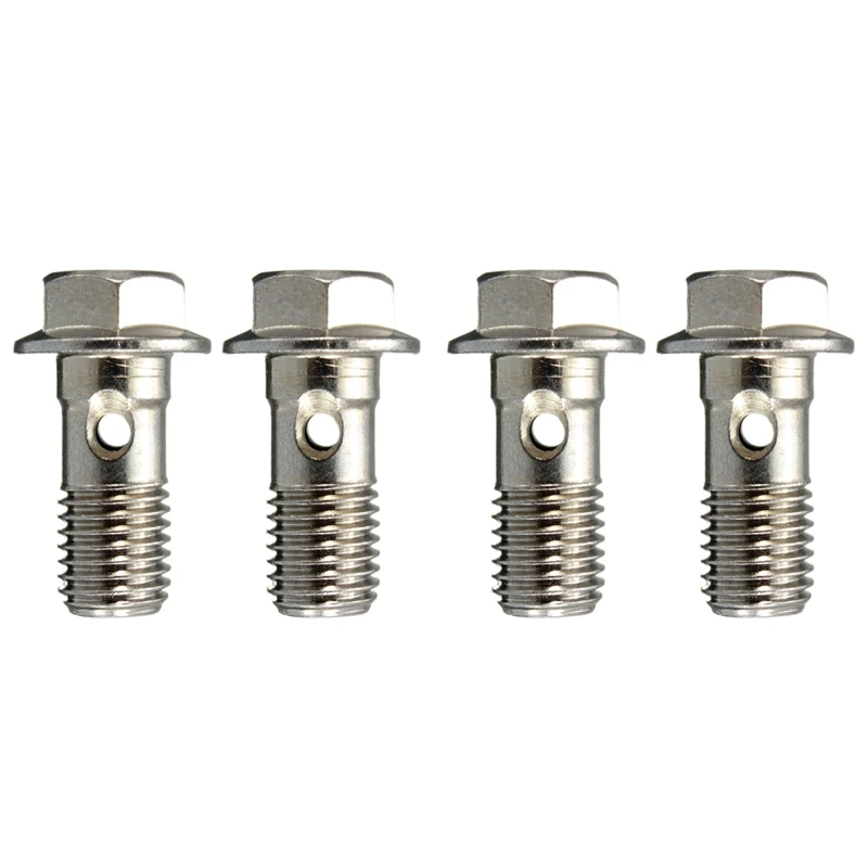 

4 Pcs Motorcycle Stainless Brake Banjo Screw M10 x 1.25mm