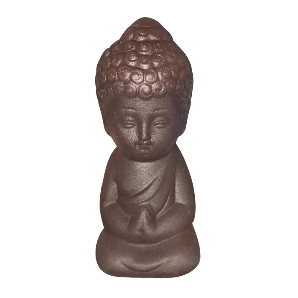 

Buddha Statue Accessories Mini Garden Tea Pet Ceramic Water Garden Meditation Decoration Miniature Model Home Statuette Zen