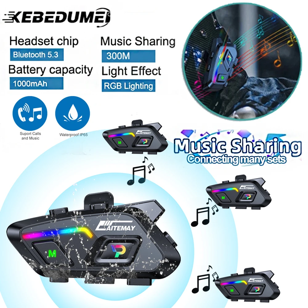 Bluetooth-гарнитура для мотоциклетного шлема с голосовым управлением