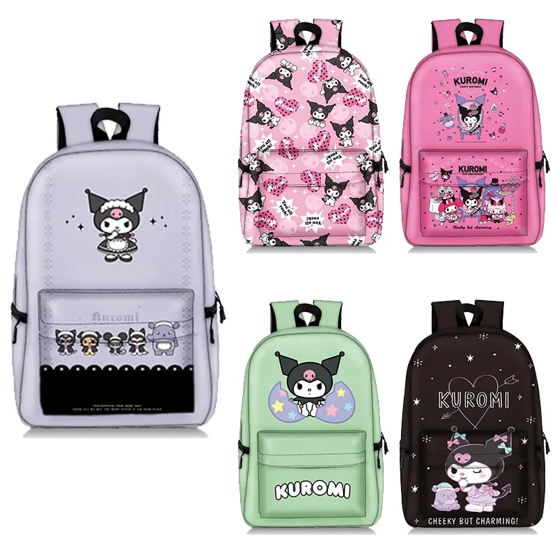 

Kawaii Anime Sanrio My Melody Kuromi Elementary School Student Burden-Reducing Schoolbag Cartoon Cute Large-Capacity Backpack