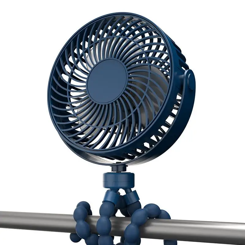 

4-дюймовый автомобильный многофункциональный вентилятор Octopus, портативный 360° ° Регулируемая детская коляска для студенческого общежития, бесшумный USB-маленький вентилятор