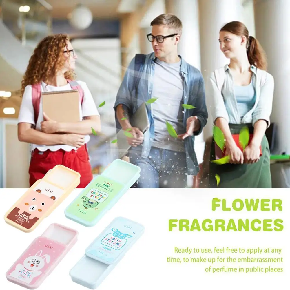 

Mini Portable Flower Fragrances Peach Solid Perfumes For Women Men Lasting Natural Deodorant Fragrances Body Antiperspirant S1T7