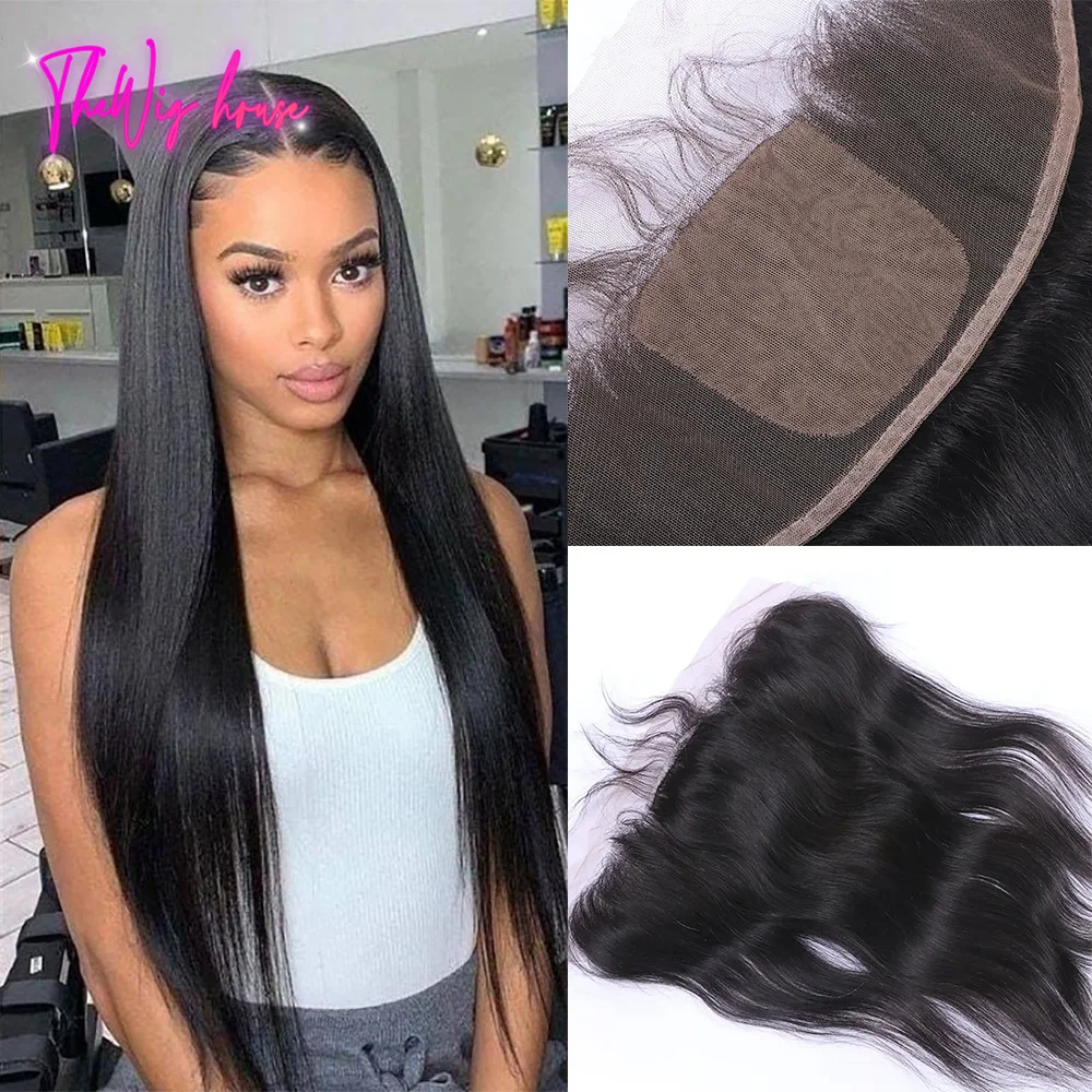 

Silky Straight Silk Base 13x4 Lace Frontal Remy Brazilian Human Hair With Virgin Natural Hairline Ear To Ear Remy Human Hair