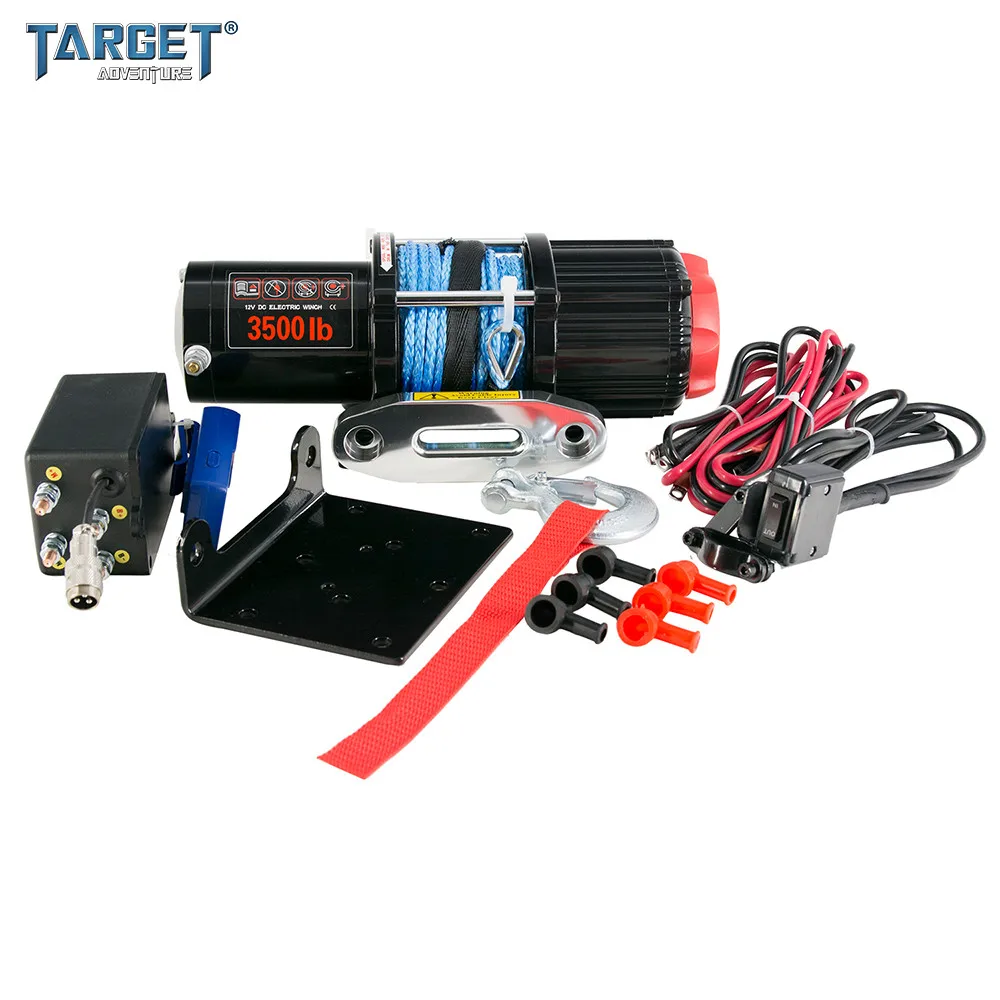 

portable synthetic rope 3500lbs 12 V electric winch for car