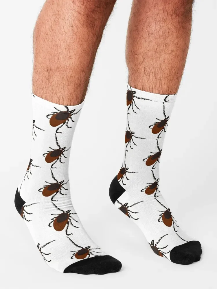 Носки Questing Deer Tick (Ixodes scapularis) Нескользящие подвижные чулки для девушек мужские