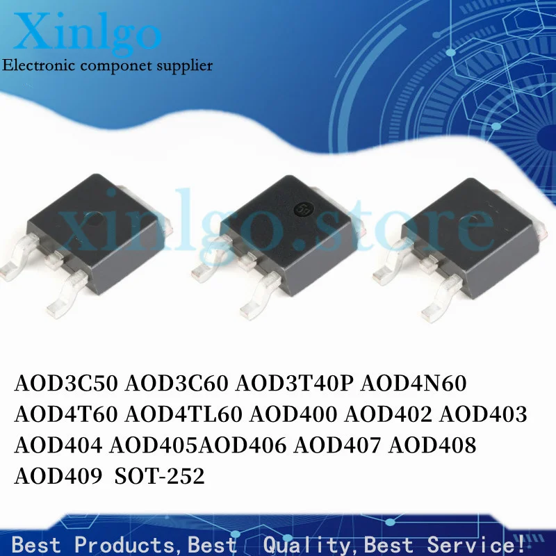 

10PCS SOT-252 AOD3C50 AOD3C60 AOD3T40P AOD4N60 AOD4T60 AOD4TL60 AOD400 AOD402 AOD403 AOD404 AOD405 AOD406 AOD407 AOD408 AOD409