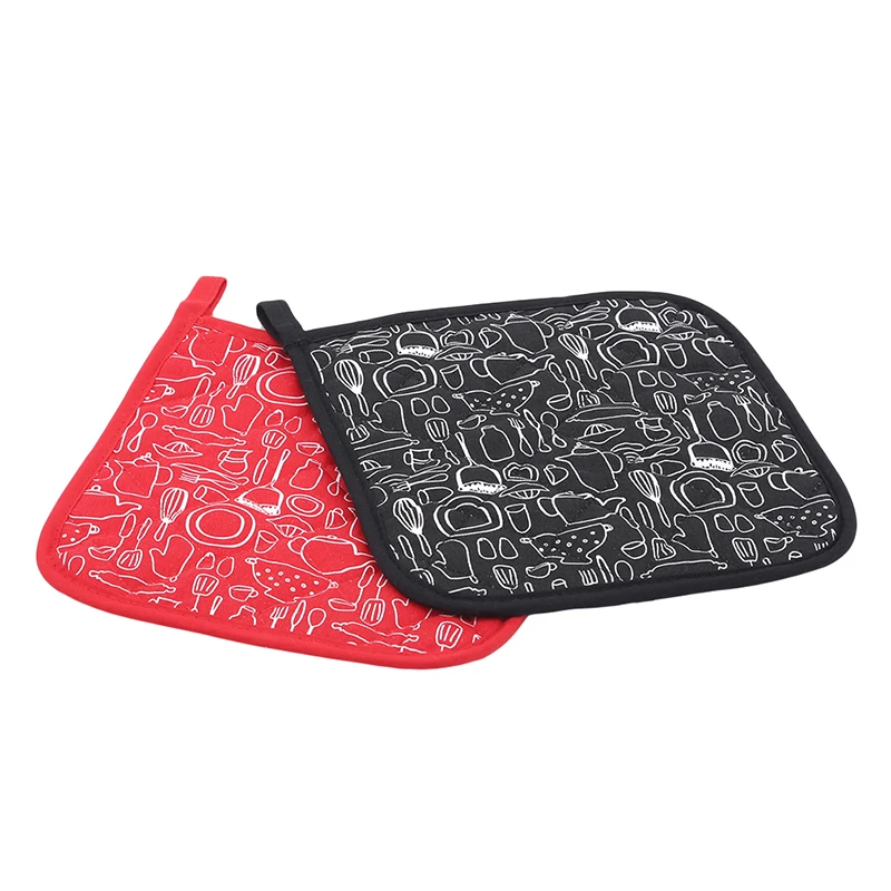 

1 шт. Симпатичные Нескользящие черные красные хлопковые модные скандинавские кухонные приспособления для приготовления пищи в микроволновой печи приготовления барбекю
