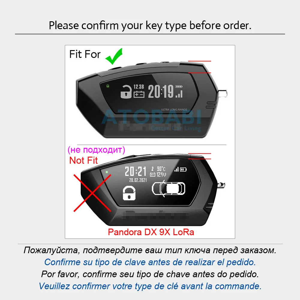 Силиконовые чехлы для ключей ATOBABI с ЖК-дисплеем Pandora DX-90 D010 DX 90 91 6X 9X 90B 90BT 90L 42