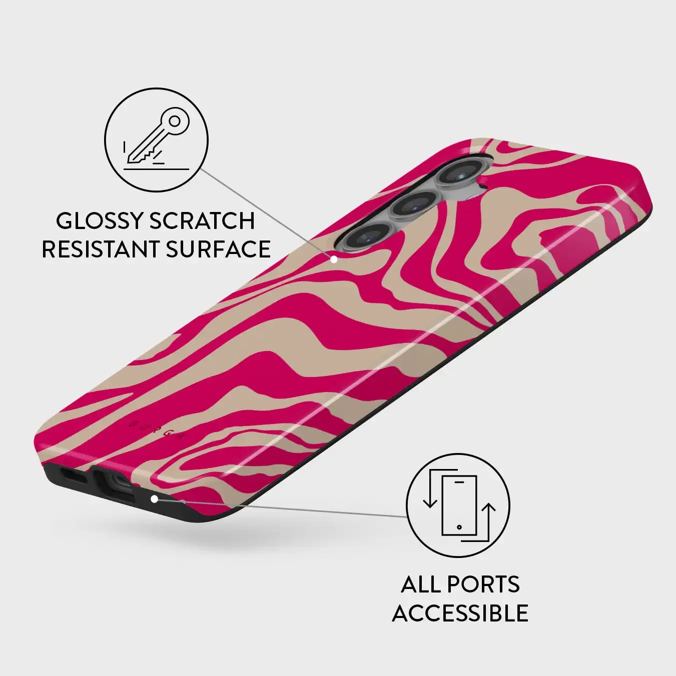 Фото Чехол для телефона BURGA Siren для Samsung Galaxy S25 S24 S23 S20 FE Plus Ultra 4G 5G, глянцевая пленка, жесткий чехол из ПК №2