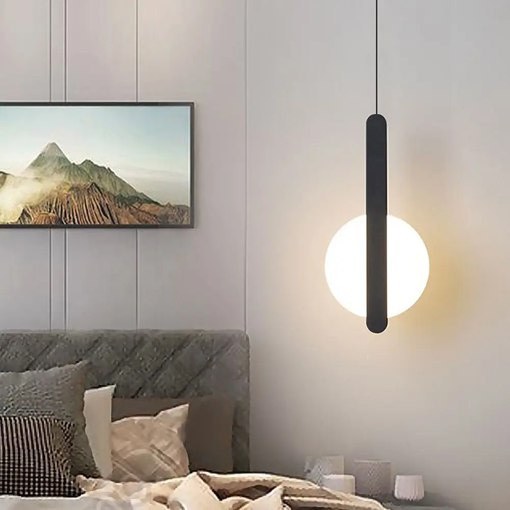 

New Hanging Lighting Geometry Round Design Dining Room LED Pendant Lamp Ceiling Light Modern Style