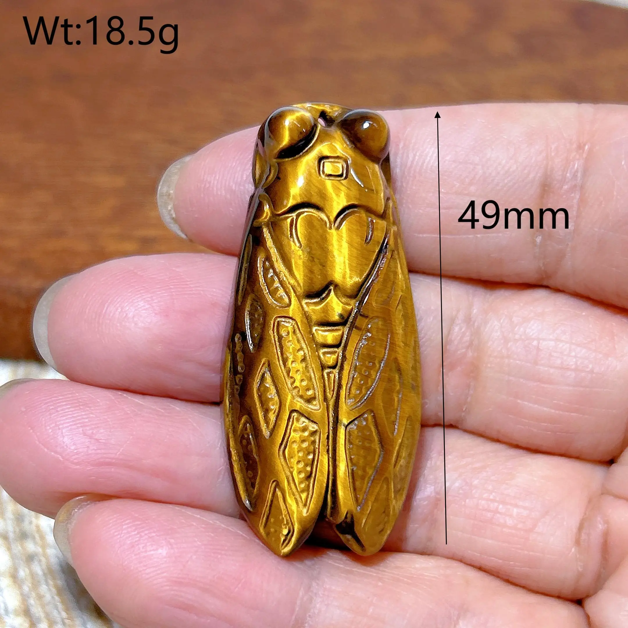 Натуральный кристалл тигровый глаз подвеска