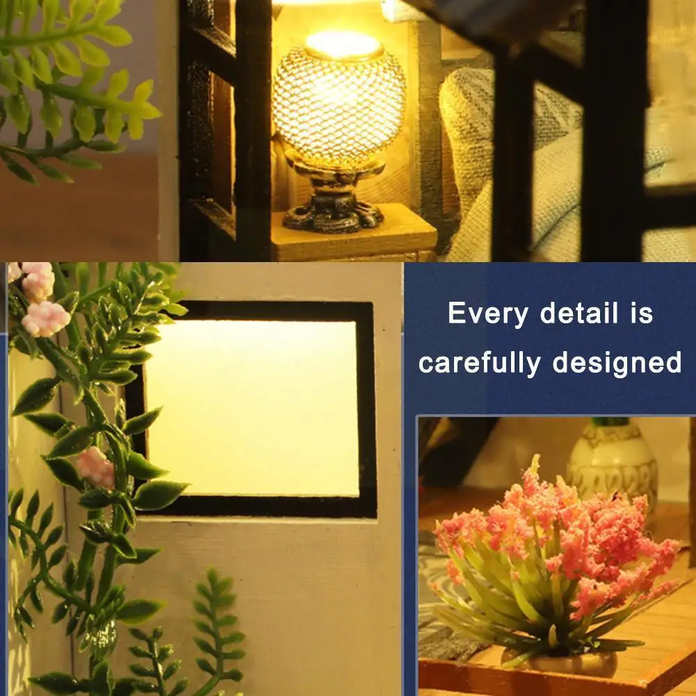 

Diy House Kit Wooden Houses Miniature Furniture Kit With Led Toys For Children Christmas Birthday Gifts A5y9