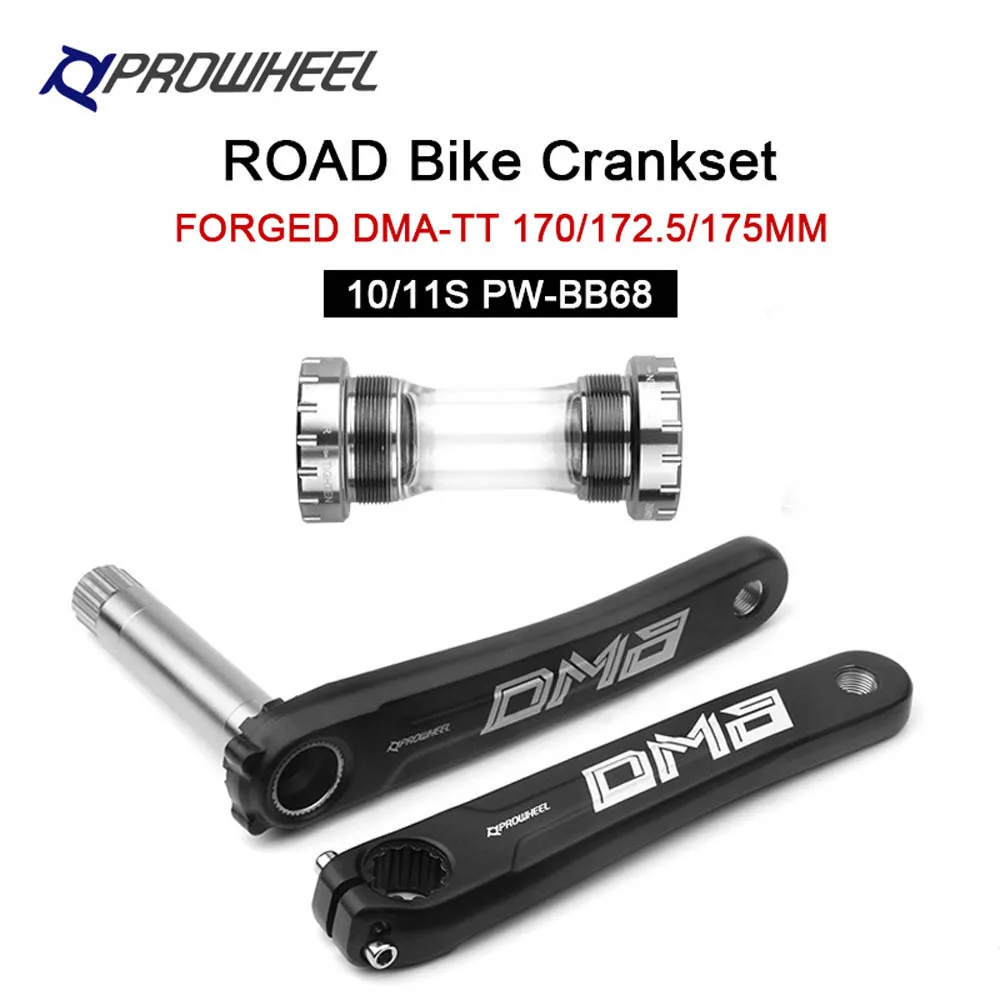 PROWHEEL DMA Road Bike Crank 170/172.5/175mm 10S/11S For Folding Bicycle GXP Sprockets Sram Crankset Cycling Parts Accessories