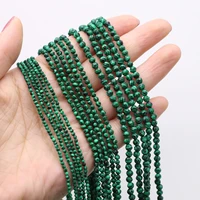 natural stone beads small faceted malachite loose bead high quality for jewelry making diy women necklace bracelet accessories