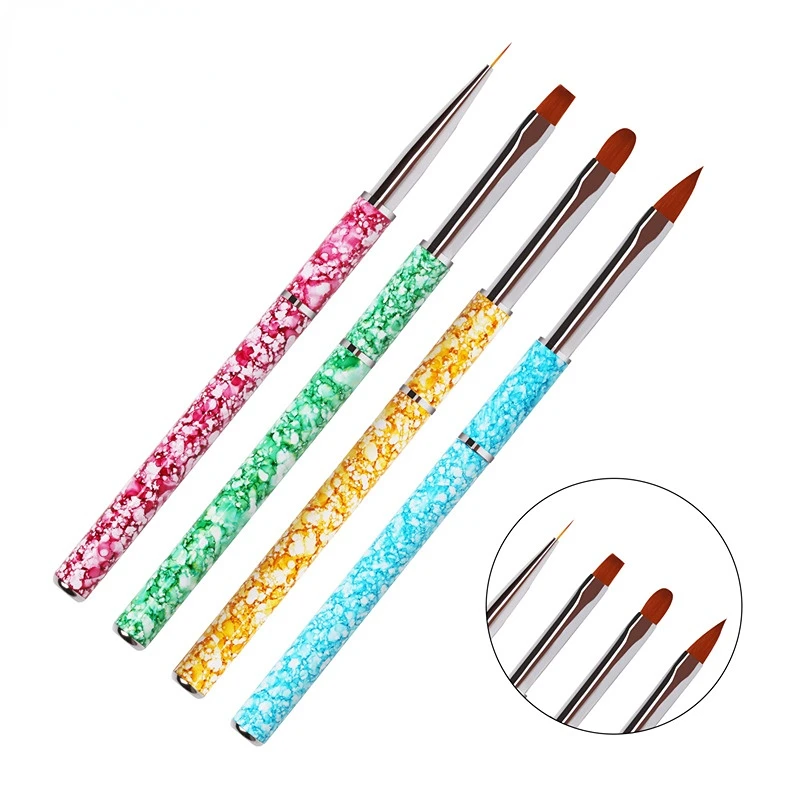 

1 шт. профессиональная маникюрная кисть для УФ-геля ручка прозрачная акриловая кисть для рисования ногтей