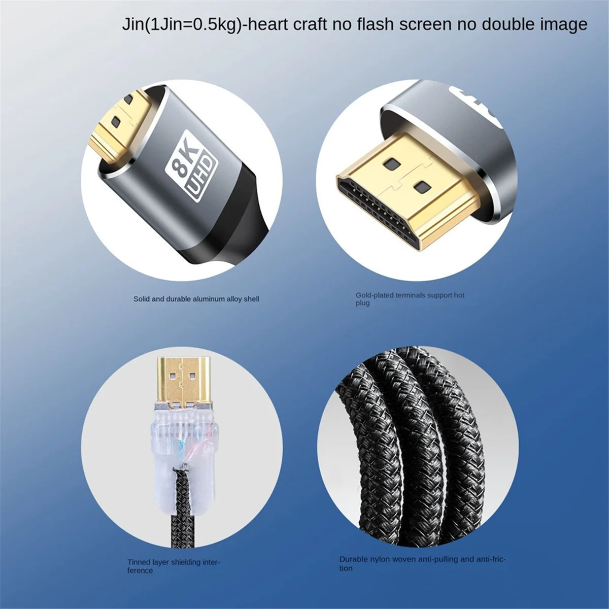 HDTV 8K HDMI-совместимый 2,1 48 Гбитс Ultra HD кабель Многофункциональный ТВ компьютерный монитор кабель 2 м (art.: 3920c8bc97827) - 3920c8bc97827