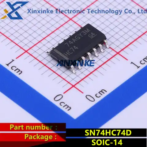 SN74HC74D SOIC-14 HC74 D-Type Edge срабатывающий флип-шлеп инверторный неинверторный логический IC SMD чип новый оригинальный