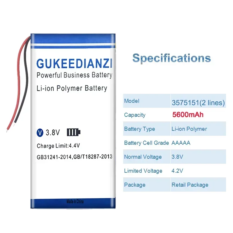 3575151 Сменные аккумуляторы большой емкости 5600 мАч для NVIDIA Shield Tablet 23 LTE Nvidiashield K1