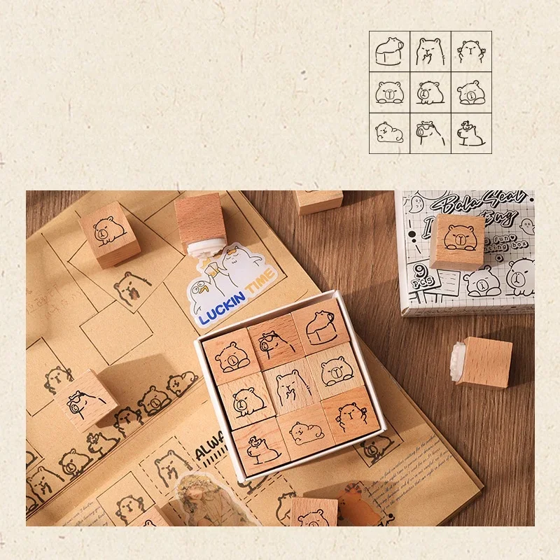 

Набор штампов с мультяшными животными