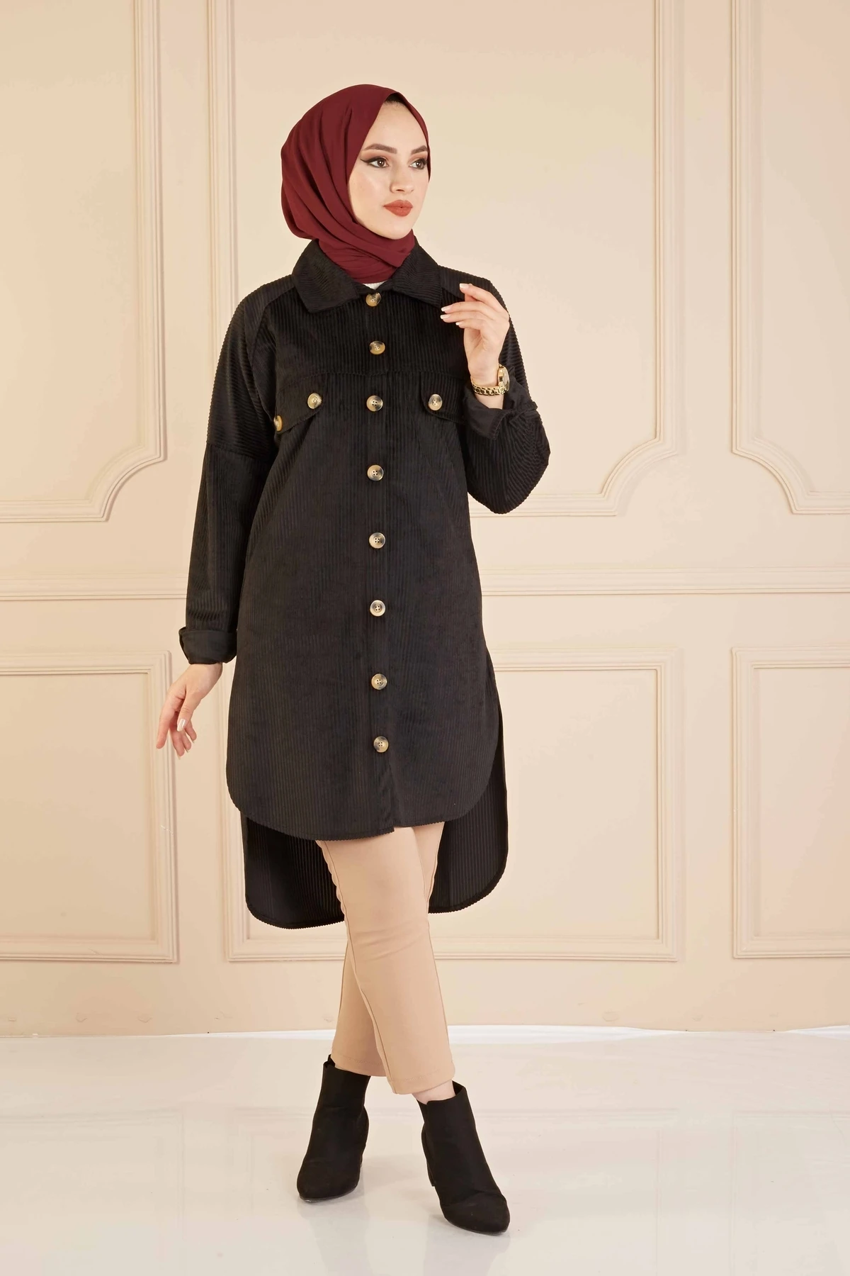 Kadife ребристая Туника FC черная |