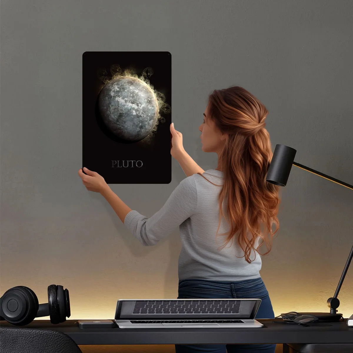 Плакат Плутон космический металлический знак современное украшение для дома