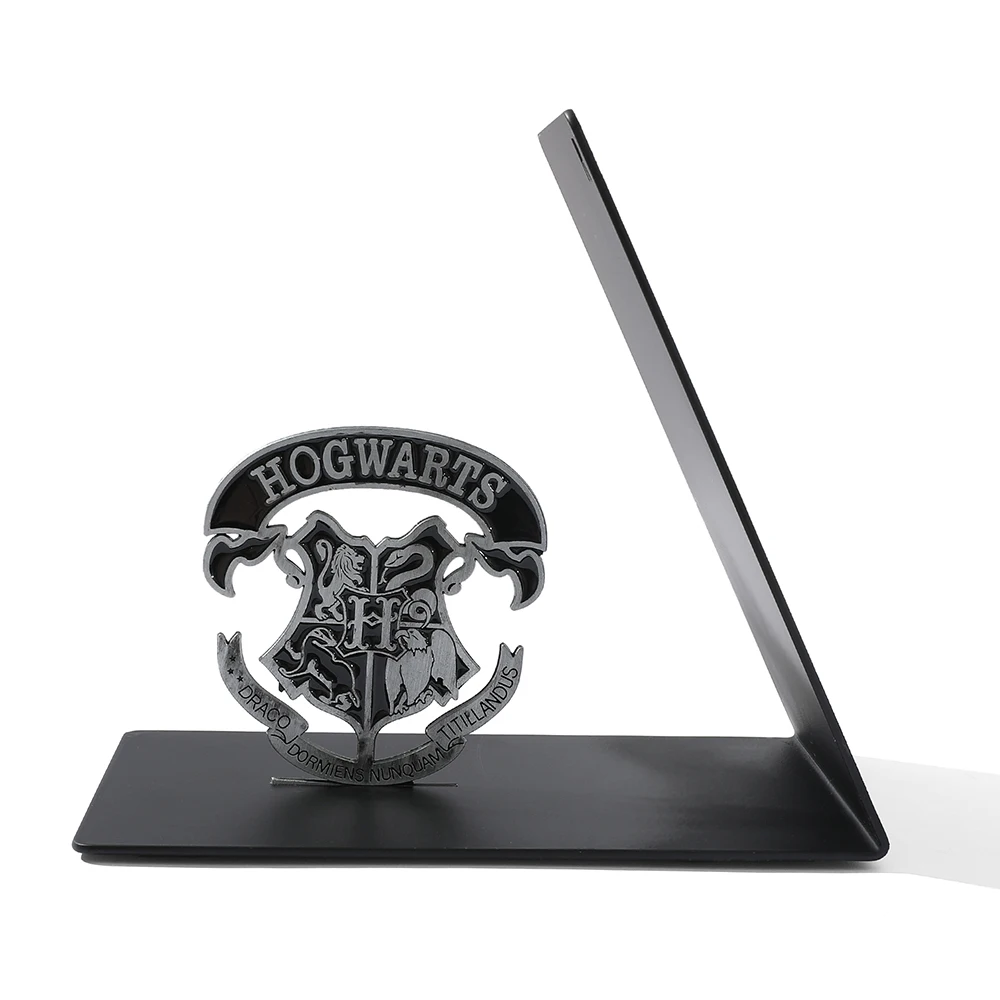 

Classic Harried Potter Hogwarts School Badge Metal BookShelf Bookrack Book Holder Office Home Books Decoration Accessories Gifts