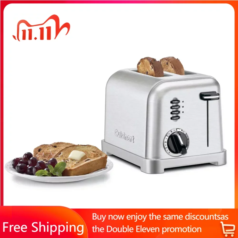

Toasters 2 Slice Metal Classic Toaster Electric Toasters on Offer Bread Cooking Appliances Kitchen Home