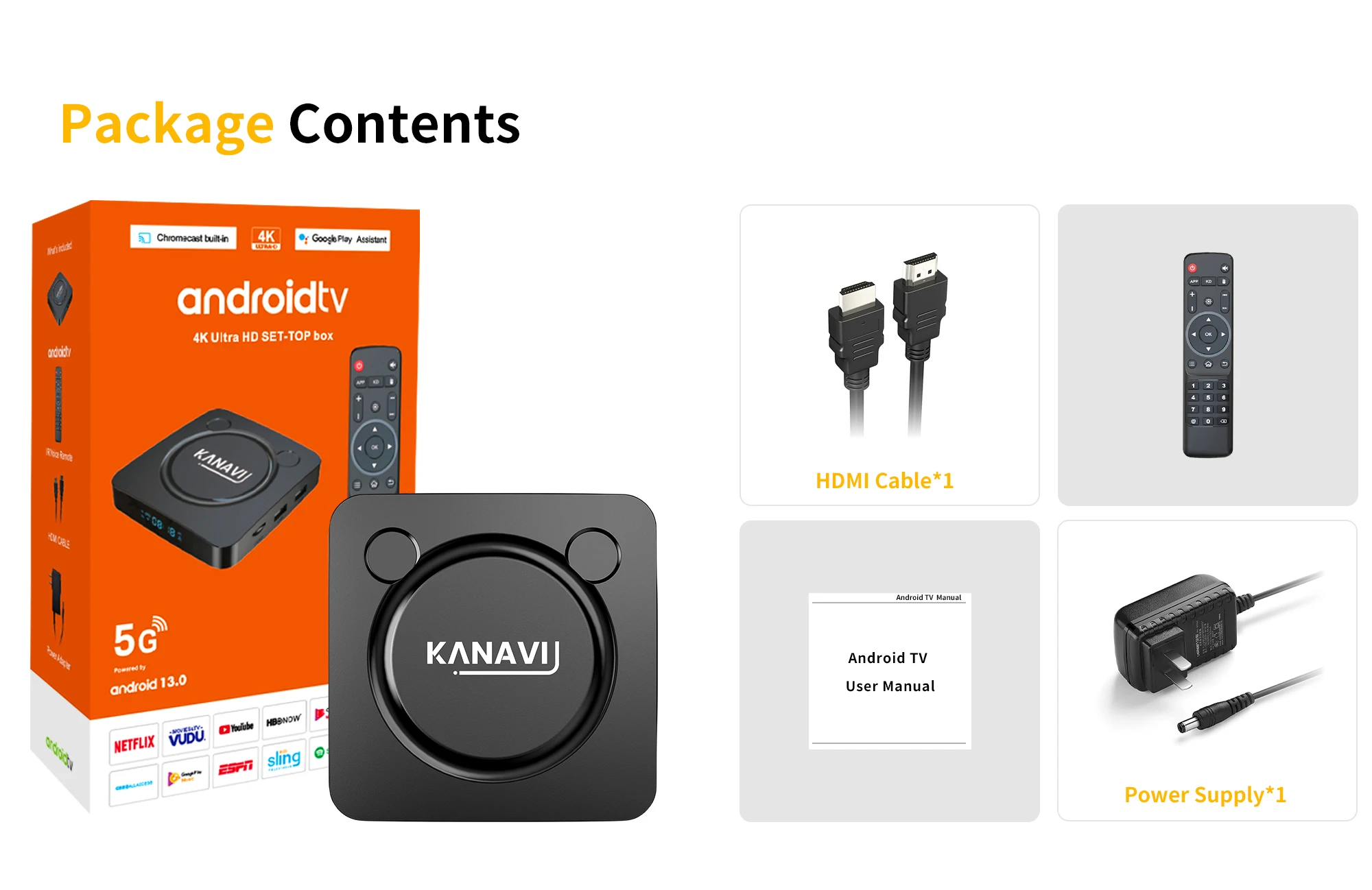 Bluetooth-динамик Smart Tv Box Kanavi Android 13 8k