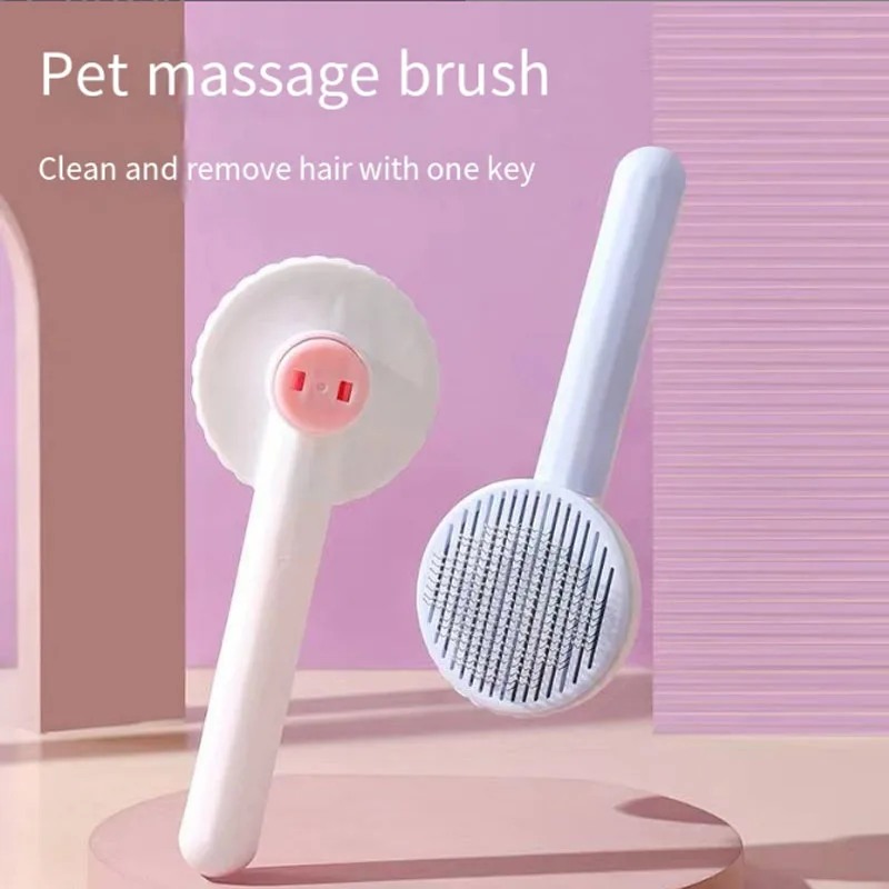 

Pet Hair Removal Comb Cat Brush Self Cleaning Slicker Brush for Cats Dogs Hair Remover Scraper Pet Grooming Tool Cat Accessories