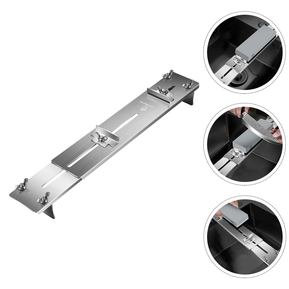 

Sink Knife Sharpener Creative Holder Sharpening Non-slip Kitchen Gadgets 304 Stainless Steel Whetstone