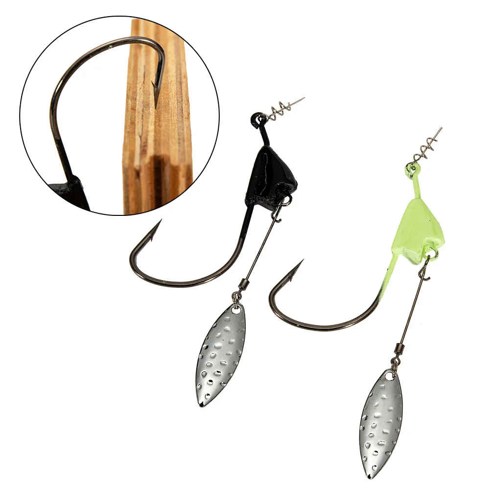 

Texas Rigs Offset Swimbait Herring Hooks Weighted Crank Jig Head Hook With Spoon Iscas Pesca Fishing Tackle Accessories