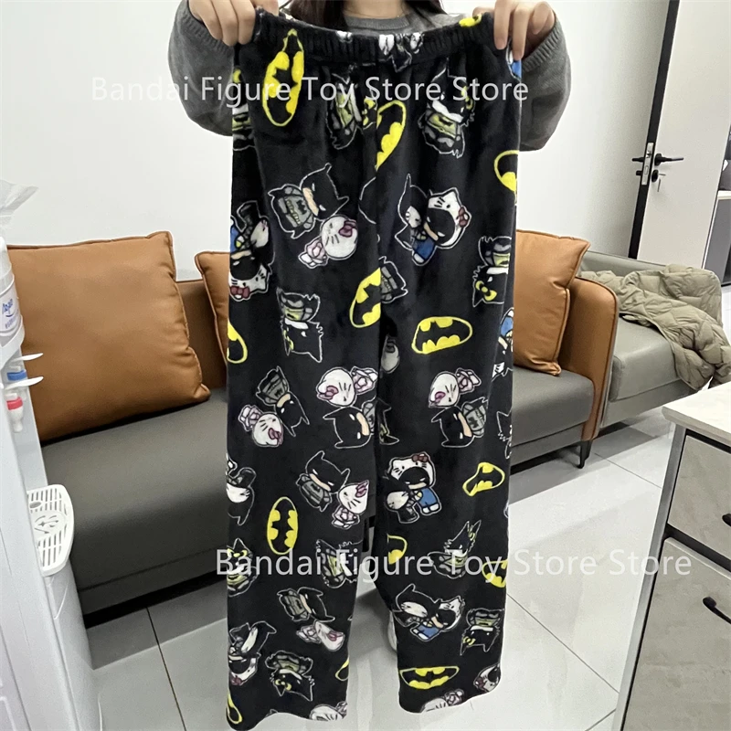 Sanrio Y2k осенние пижамные штаны Hellokitty Batman с героями мультфильмов в стиле хип-хоп
