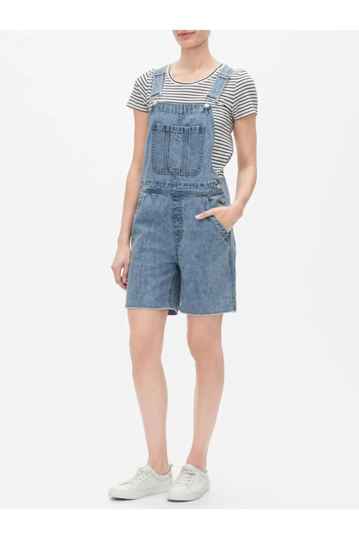 

Women's Overalls Blue Denim Shorts Jumpsuit Hot Style Quality Fabric Sleeveless Baggy Trousers Casual Jumpsuit