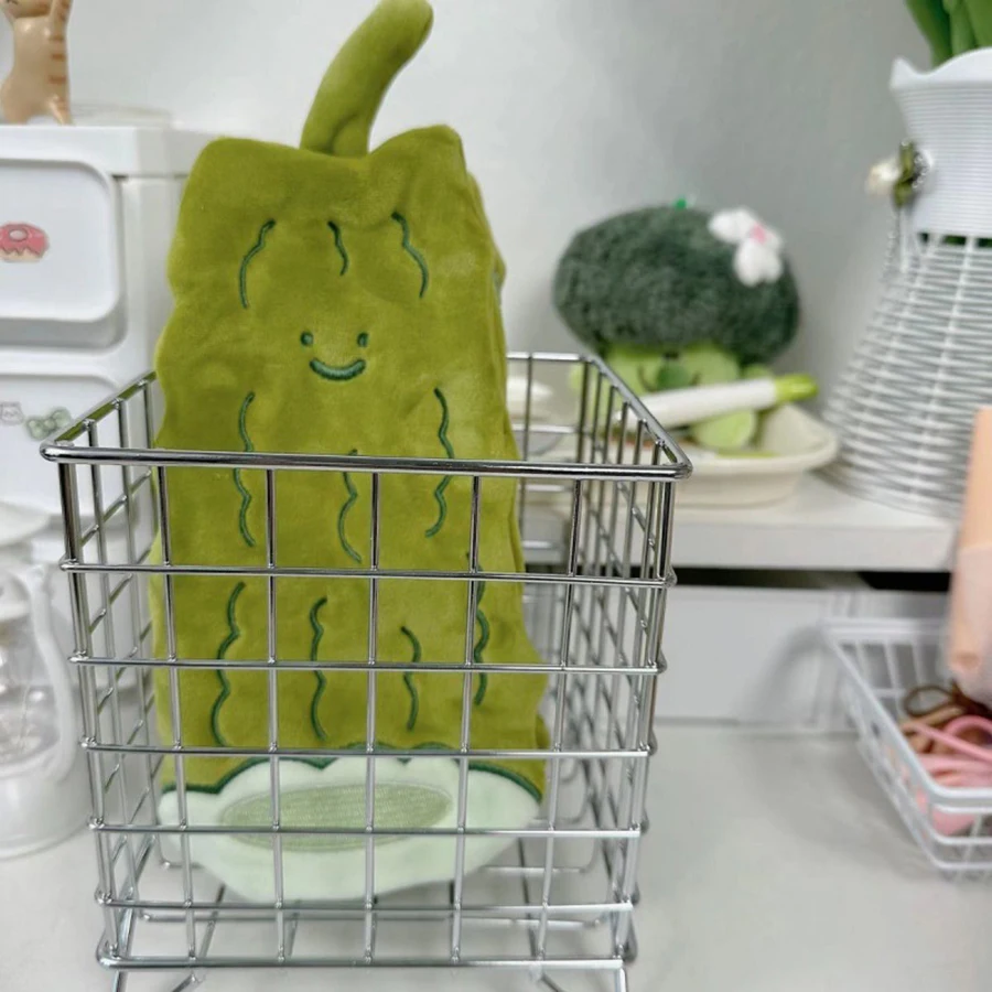 1 шт. маленькая сумочка для карандашей милая плюшевая Сумочка зеленая хранения