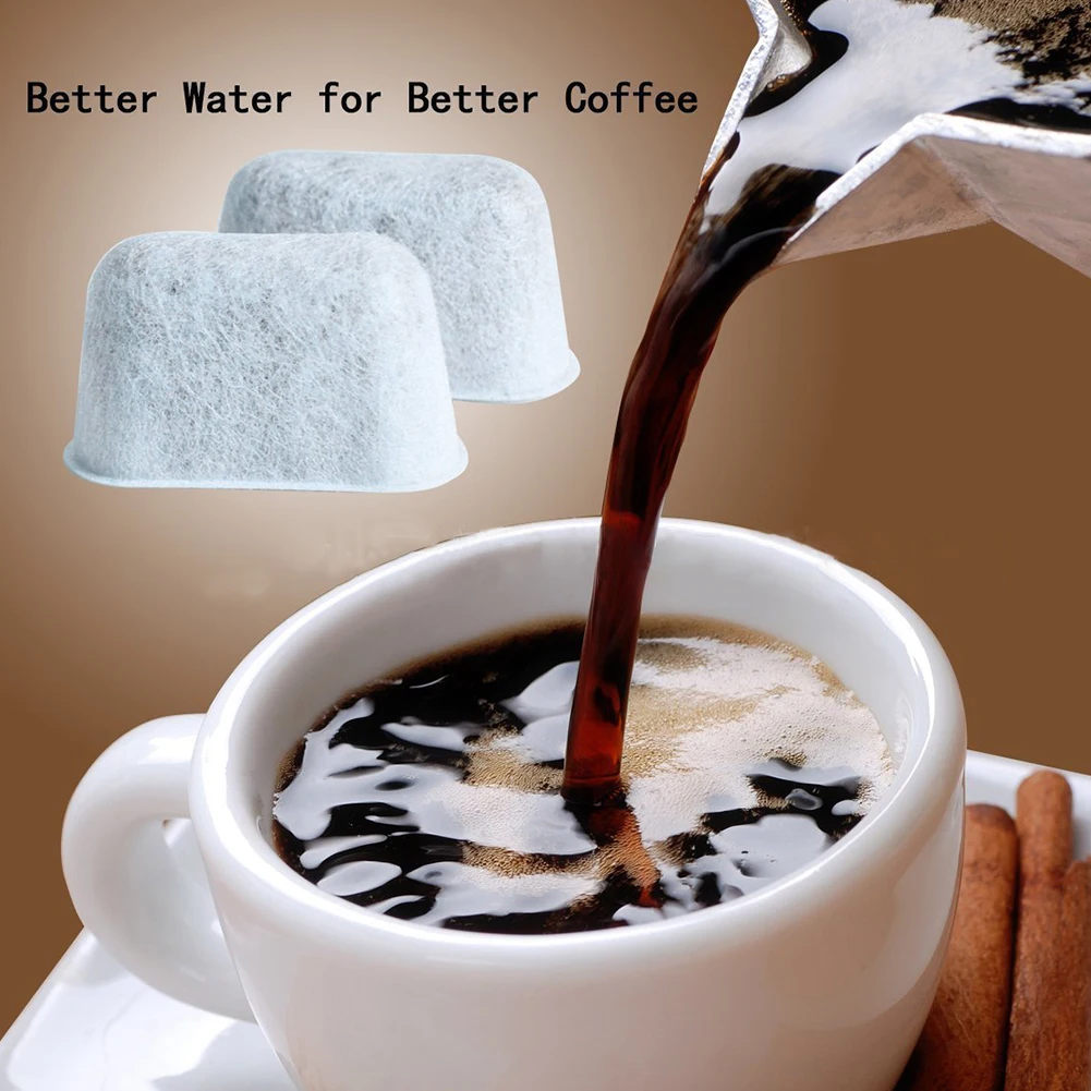 

6pcs Charcoal Water Filters 2.2x1.3x1.2inch White For Keurig Espresso Coffee Machines Coffee Machine Filter Dispenser Sports