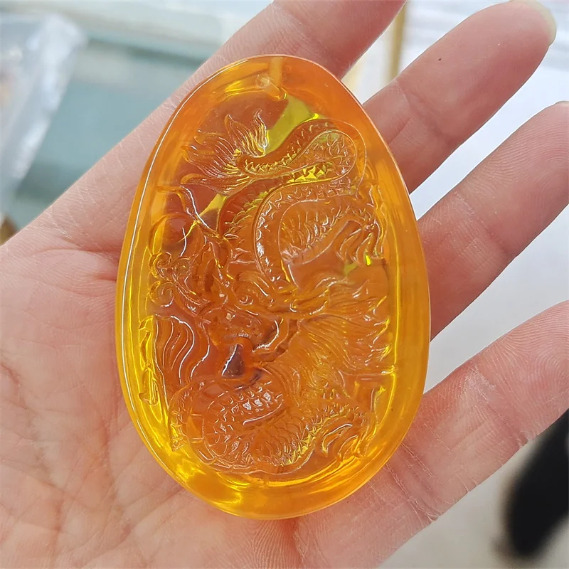 

Hot Selling Natural Hand-carve Honey Wax Dragon Brand Necklace Pendant Fashion Jewelry Accessories Men Women Luck Gifts1