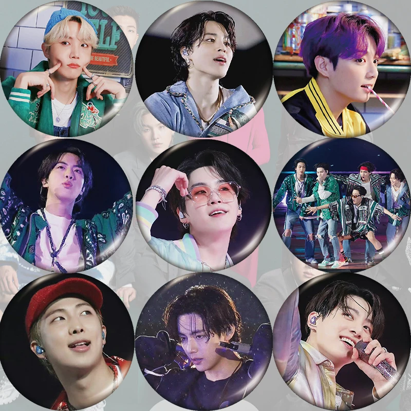 5 см Kpop Bangtan Boys Металлические Булавки значки аксессуары JK V JIN украшение JIMIN JHOPE RM