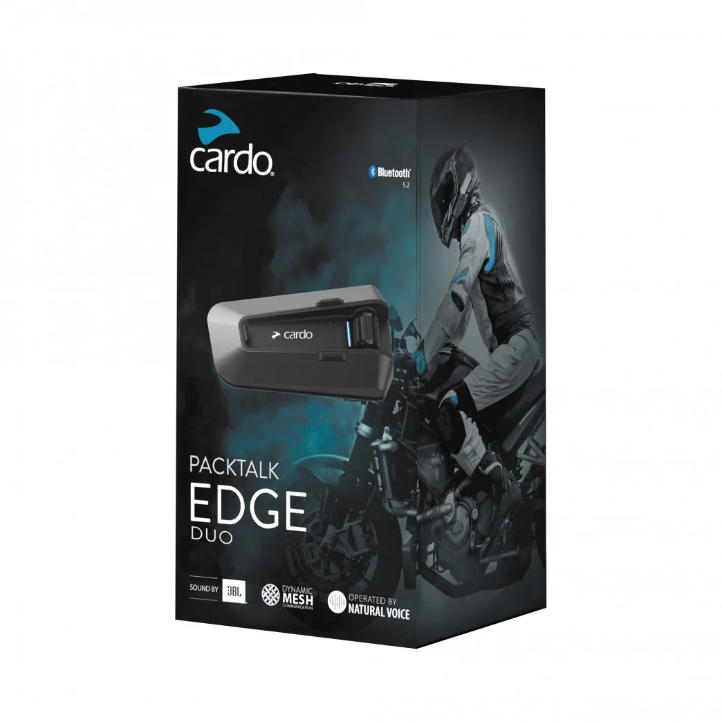 Cardo Packtalk Edge Dual Pack Bluetooth-связи для мотоциклов Аксессуары премиум-класса
