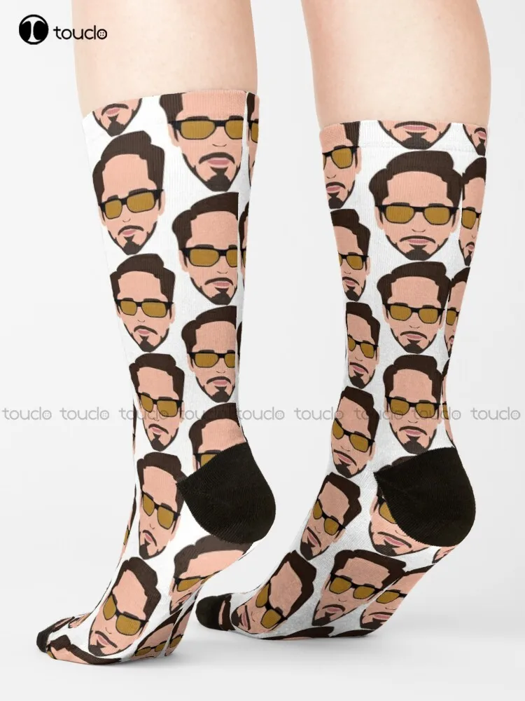 

Robert Downey Jr. Vector Socks Custom Men Socks Fashion Creative Leisure Funny Harajuku Art Abstract Oil Painting Socks Girls