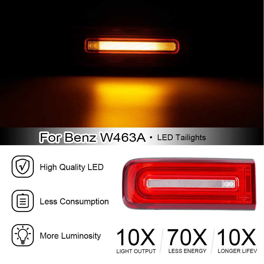Светодиодные задние фонари для Mercedes-Benz W463A G500 G550 G63 AMG 2018 2019 2020 2021 2022 2023 2024 W465 2025