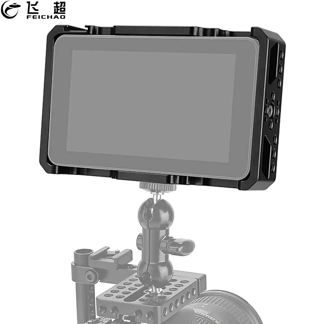 

Protective Cage for Destview R6 UHB 5.5" Inch 2800nit 4K On-camera Monitor Formfitting Frame with 1/4"-20 Holes Cold Shoe Mounts