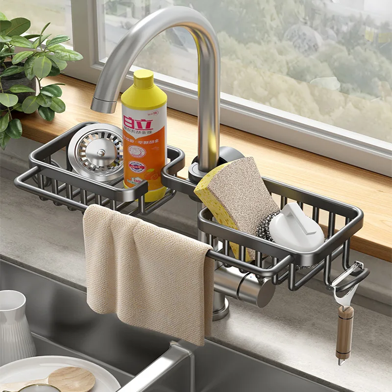 

Kitchen Sink Drain Rack Storage Rack Soap Drainer Shelf Faucet Basket Holder Shelf Basket Organizer Kitchen Bathroom Accessories