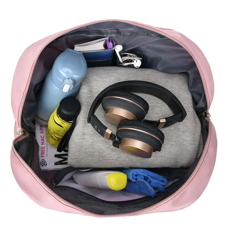 Multi-color Large Capacity Waterproof Fashion Trend Portable Fitness Travel Bag Duffle Wear Tie Rod Bag Portable Storage Bag