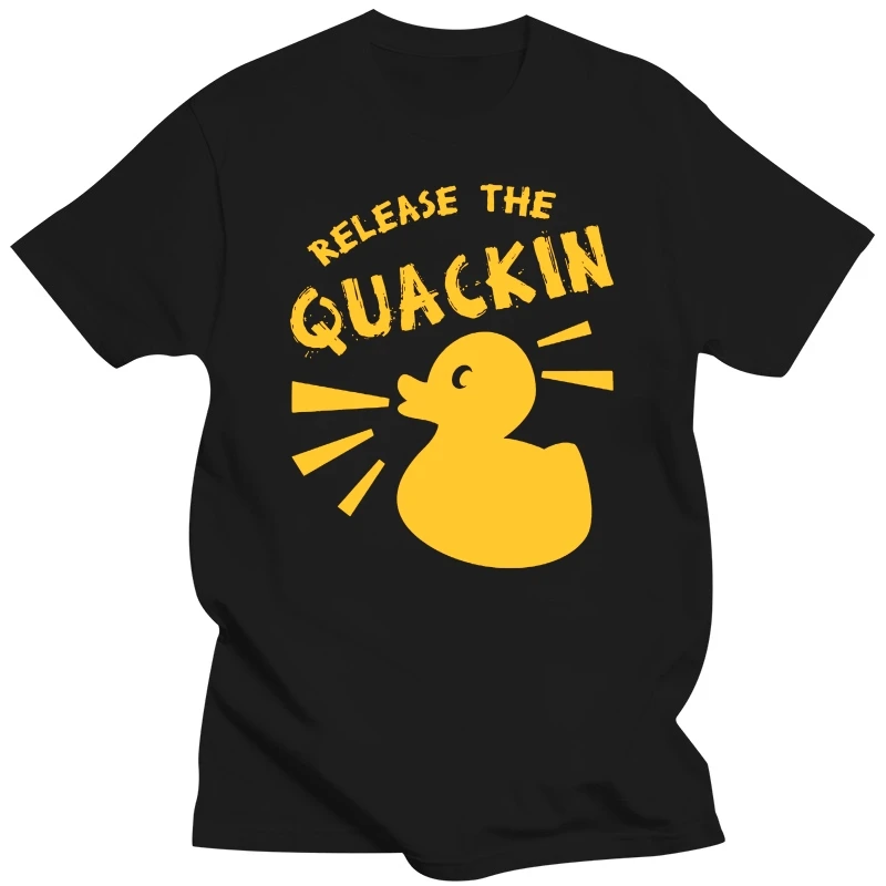 

CUTE RELEASE THE QUACKIN T-SHIRT Funny Yellow Rubber Duck men's T-shirt